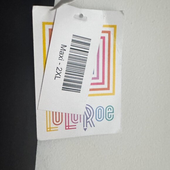 Lularoe Floral Black Orange Maxi Skirt 2XL - Picture 6 of 6